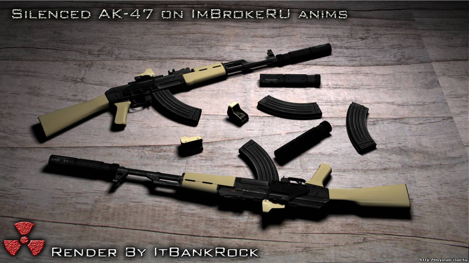silenced AK-47 on ImBrokeRU anims...[video]